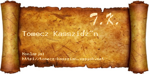 Tomecz Kasszián névjegykártya